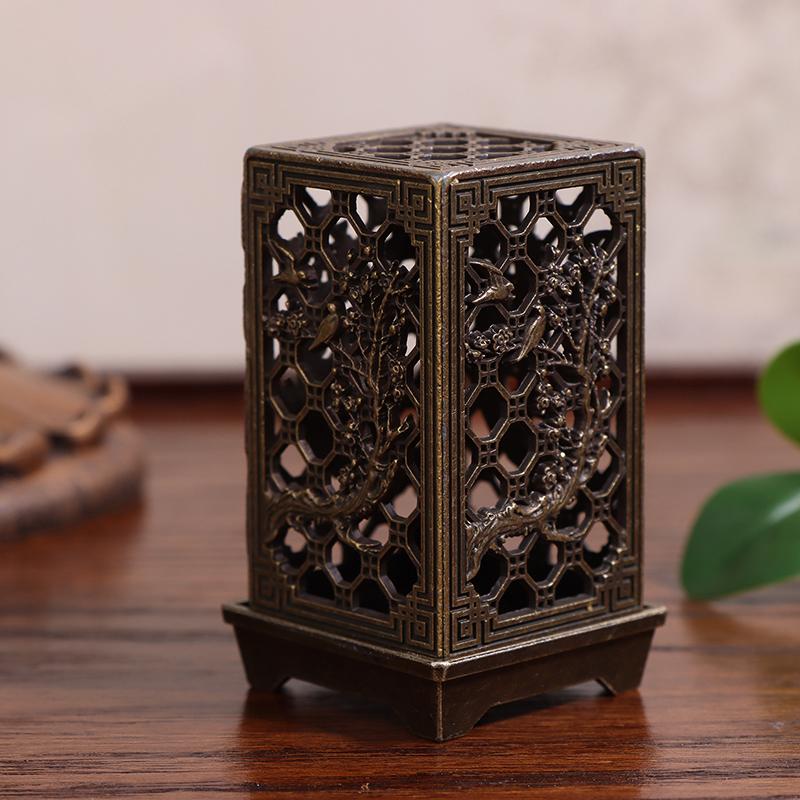 Квадратный круглый вертикальный держатель для благовоний из сплава, украшение для курильниц, ароматерапия, настольные аксессуары для дома