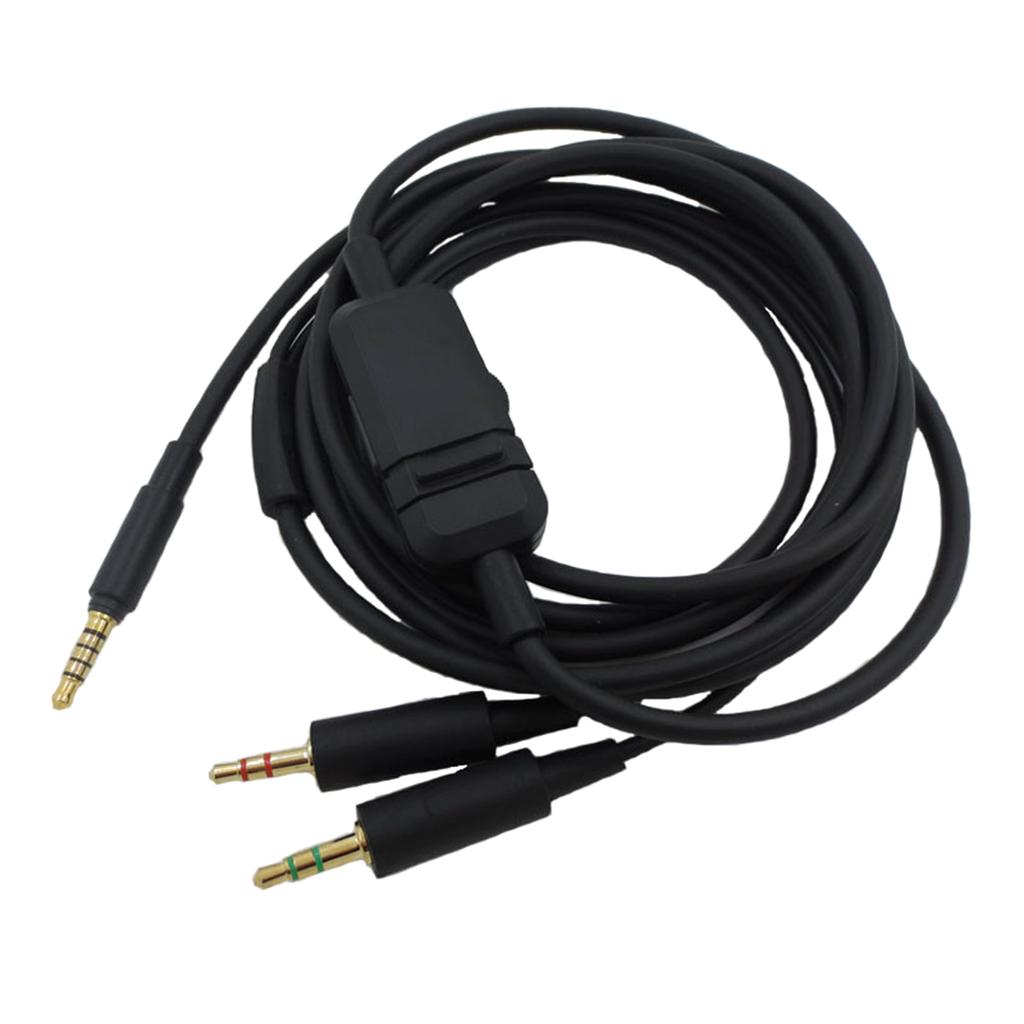 Stereo 3.5mm Audio Cable Gaming Headset Cable for MMX300 Headphone Cable Volume Control Inline Cord Accessories
