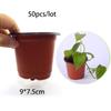 50pcs Plastic Nursery Pot Planter Pots Containers Plant Flower Starting Planting Tray Grow Box for Home Garden Supplies