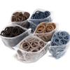 4cm Solid Color Elastic Hair Ties, Girls High Ponytail Towel Circle Hair Accessories