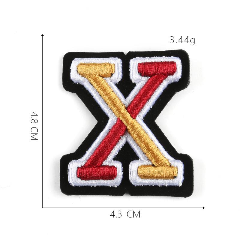 Duoku Embroidery 26 English Letters Three-Dimensional Embroidery Hat Emblem Badge Ironing Velcro Patch Clothing Accessories Cloth Sticker