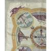 Used Hermes BELLES AMURES ship pattern scarf 100% silk