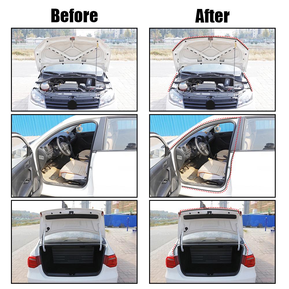 Звукоизоляция Уплотнительные полосы для дверей автомобиля Аксессуары для интерьера Резиновые уплотнители Наклейка Уплотнитель 5M/16M/21M/26M B-образная форма