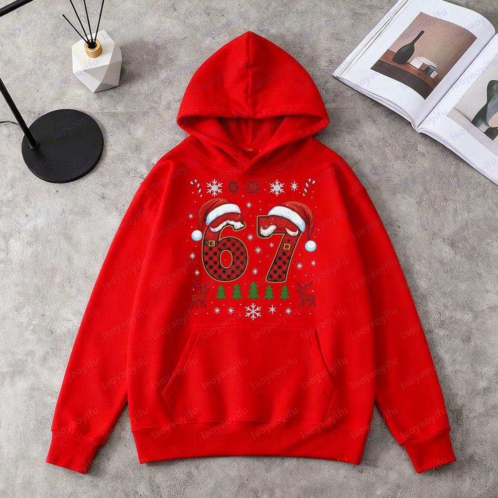Six Seven Christmas Sweatshirt Funny Number Meme Xmas Hoodies Men Women Unisex Fashion Festival Tops Christmas Casual Apparel