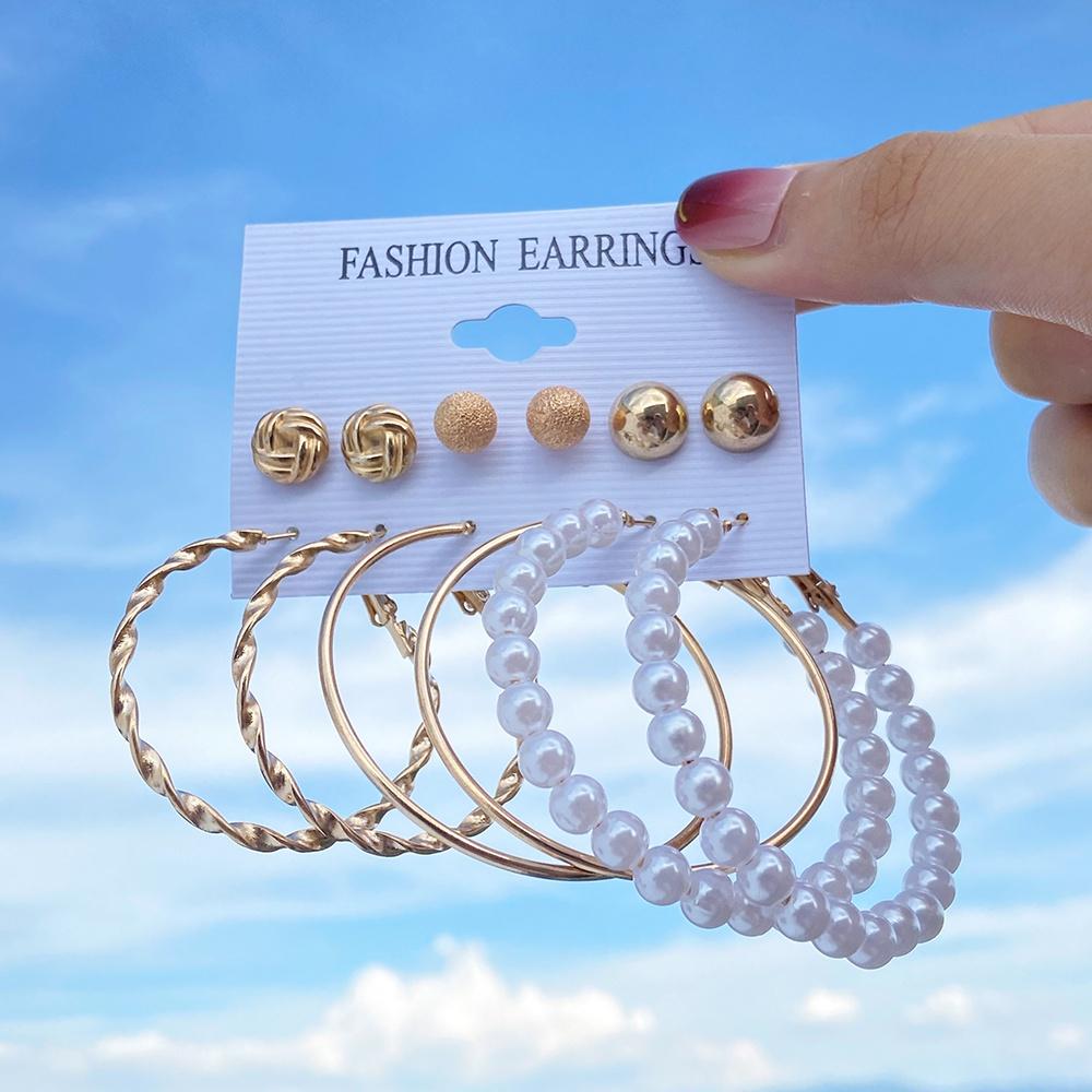 iF ME Модный комплект жемчужных серег, женские роскошные серьги-гвоздики с бабочкой и сердцем, золотые серьги-гвоздики из смолы, серьги-кольца, ювелирные аксессуары