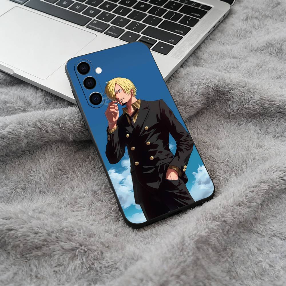 Popular Anime One Piece Phone Case For Samsung Galaxy A73,A71 A72,A70,A53,A52,A51,Soft Silicone Black Cover