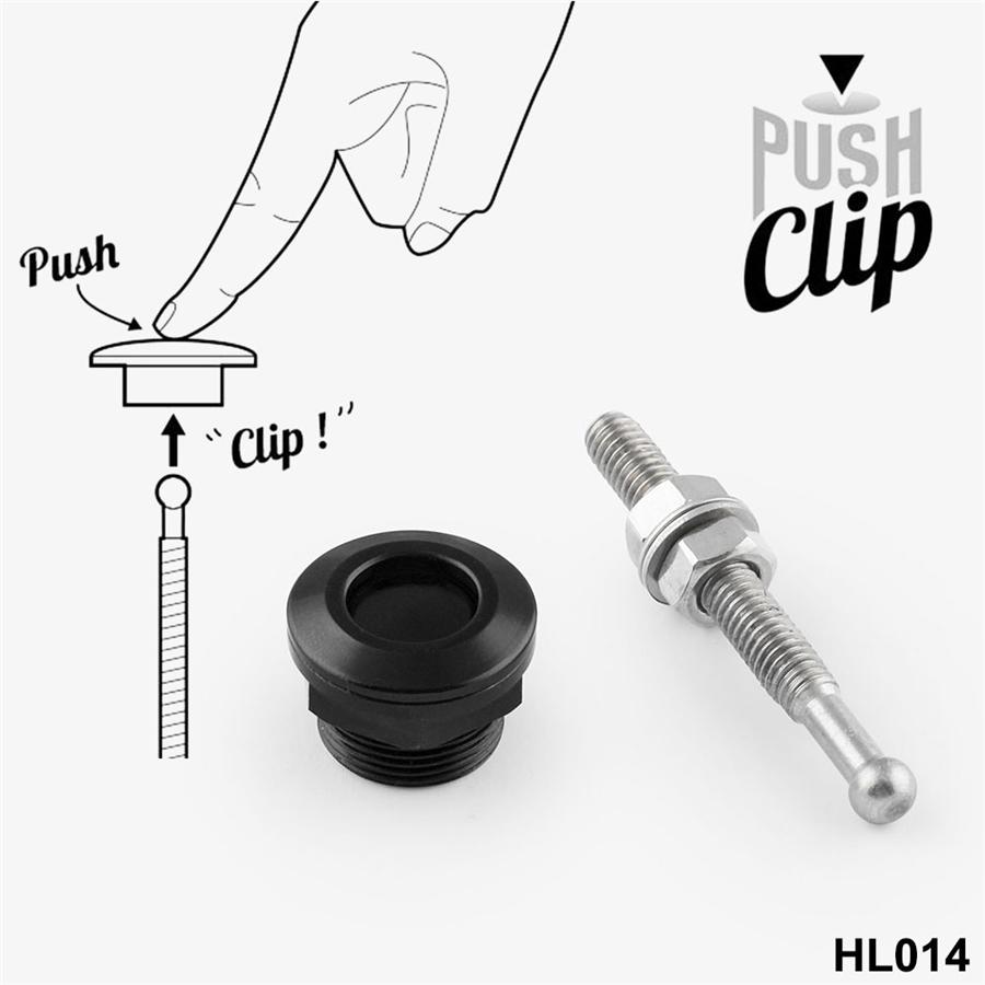 4X 22Mm Cnc Black Car Hood Bumper Latch Kit Quick Release Push Button Lock Clip