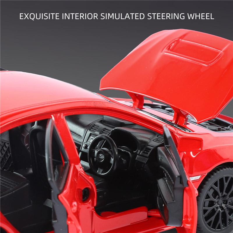 1/30 Subaru Impreza WRX STI Модель спортивного автомобиля из сплава Литой металлический Гоночные автомобили Модель автомобиля Звук Свет Симуляция Детские игрушки Подарок