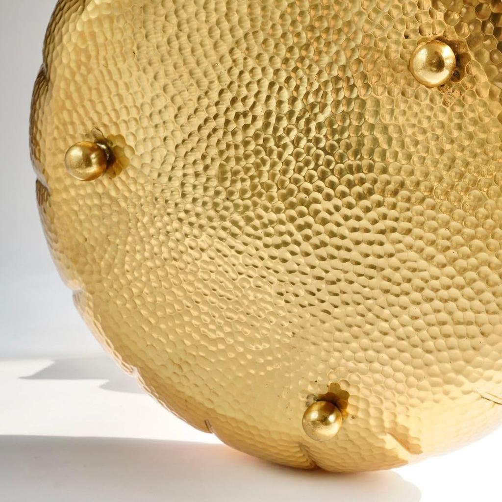 Подсвечник чаша Урли (1000 мл), Hammered Design Urli Flower Decorative Bowl for Home Decor 12 inches,  Behoma