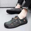 38-48 Летние мужские кожаные пляжные сандалии Pure Handmade мужские сандалии с закрытым носком для мужчин