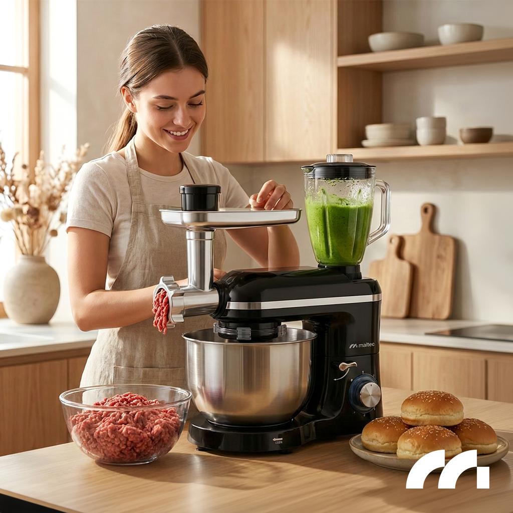 Maltec Maltecchef5000W-Bl Planetary Kitchen Machine Mixer Blender 6.2L