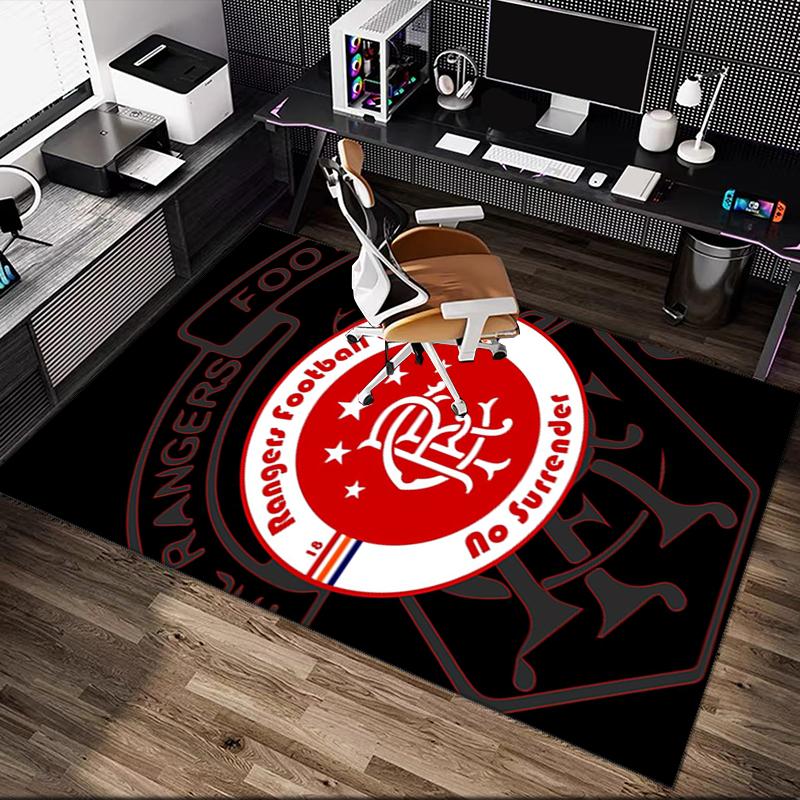 [Rangers FC Printed Carpet] Durable Home and Office Area Rug, Kitchen Farmhouse Decorative Floor Mat