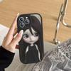 Темная милая кукла Девушка Арт Чехол для телефона Для iPhone 16 15 14 13 Pro Max 11 12 Plus Кожаный Силиконовый Чехол