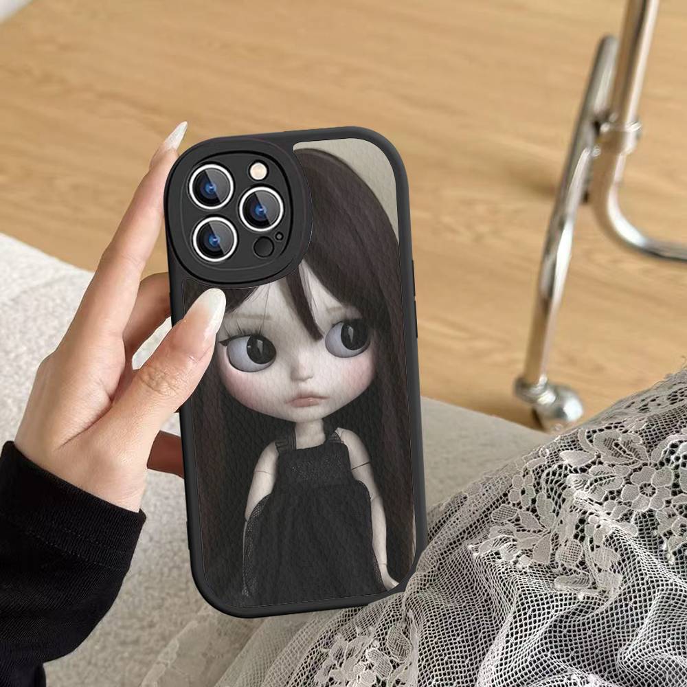 Темная милая кукла Девушка Арт Чехол для телефона Для iPhone 16 15 14 13 Pro Max 11 12 Plus Кожаный Силиконовый Чехол