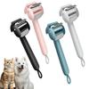 Pet Grooming Brush Self Cleaning Rake Cats Hair Removal Tool Deshedding Comb Removes Loose Undercoat for Long Haired Cats Dogs