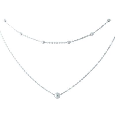 Серебряное колье с без камней, вес изделия 4,41 гр (1953136)