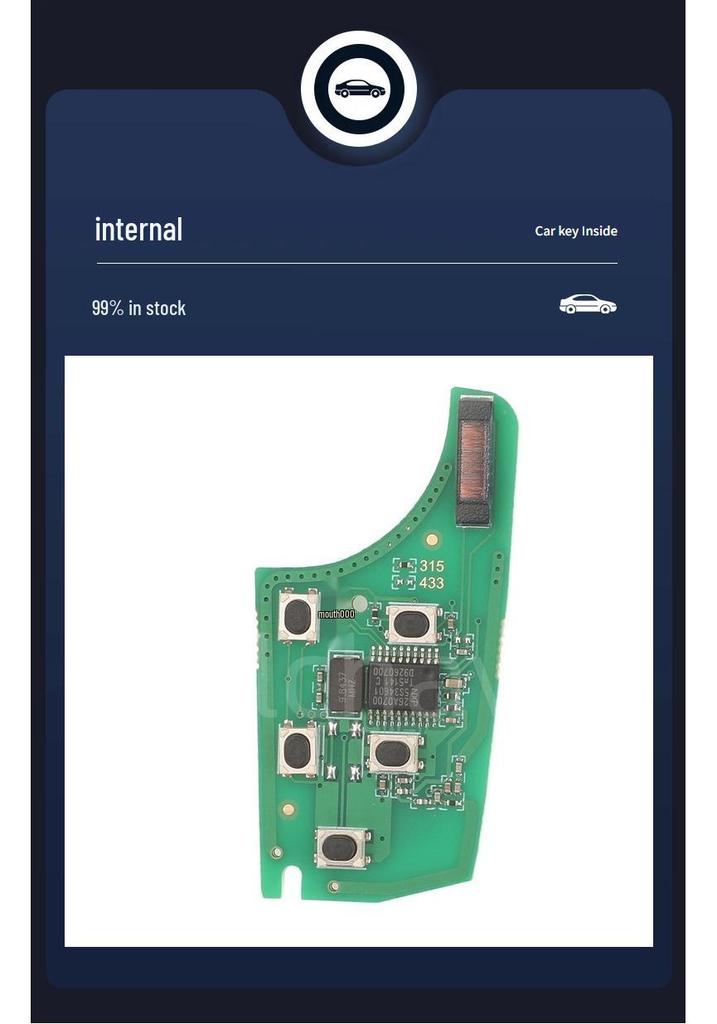 Совместимо с Renault Koleos, Kadjar, Megane Плата Circuit Board для смарт-карты 434 МГц 4A-7953M
