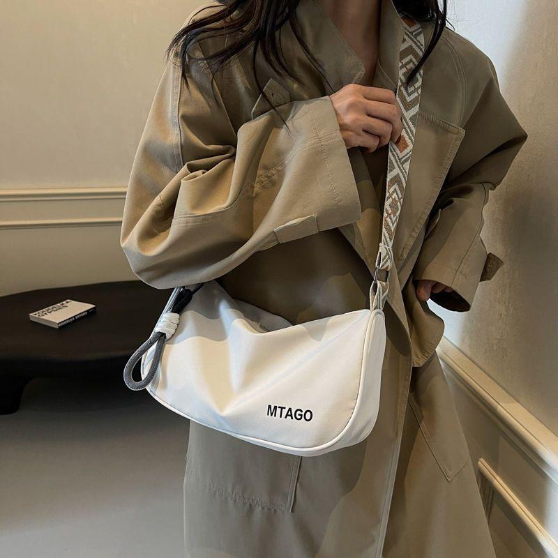 Повседневная универсальная сумка для женщин, широкая плечевая лямка, сумка через плечо, легкая и простая сумка на одно плечо, подмышечная сумка