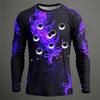 Graphic Flame Fashion Designer Casual Men's 3D Print T Shirt Tee Sports Holiday Long Sleeve Crew Neck Shirt Spring Fall Clothing