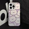 Apple 15Promax color silver 14/13/12 new creative line bear color silver mobile phone case 11pro/xs