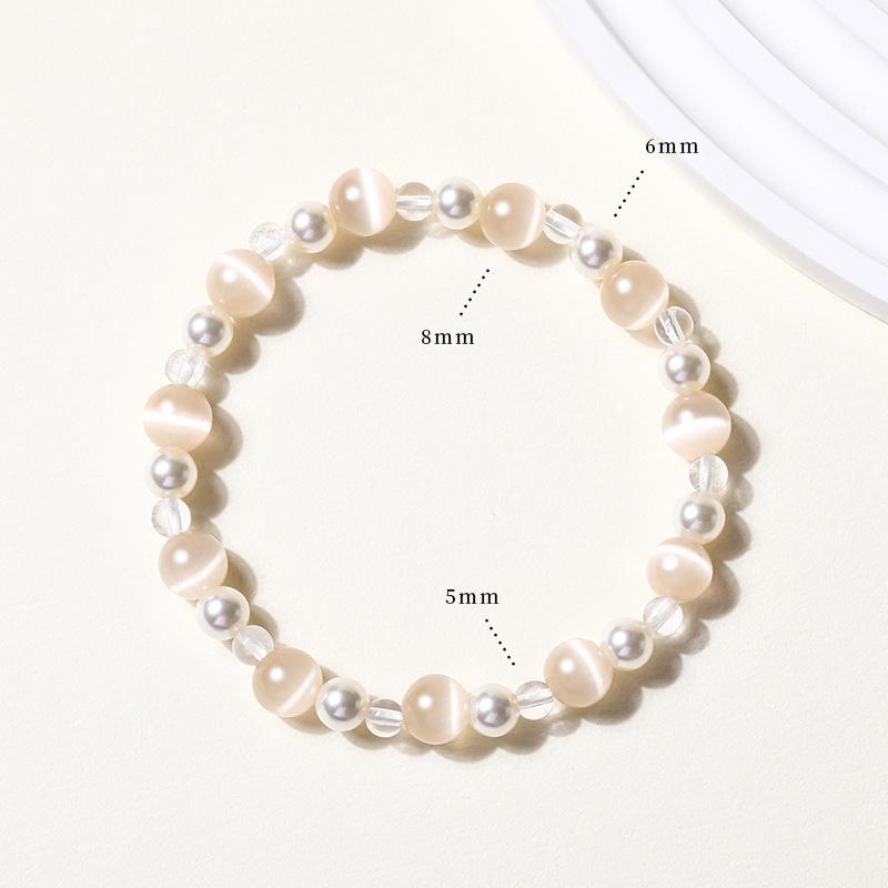 Amethyst & White Crystal Beaded Bracelet for Girls - Sweet Summer Fairy Jewelry
