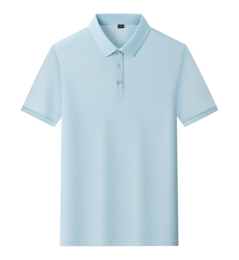 Женская и мужская однотонная футболка летняя с лацканами и короткими рукавами YG-2251/252