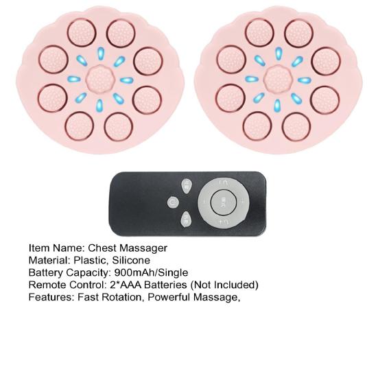 Беспроводной массажер для груди Мягкая силиконовая чашка с несколькими режимами вибрации Портативное перезаряжаемое устройство для личной гигиены для улучшения кровообращения и комфорта