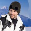 Removable Glasses Warm Ski Mask Hats Windproof Knitted Hat Fashion Winter Glasses Caps  Outdoor