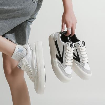 Весна и Осень новая парусиновая обувь женская обувь студенческая повседневная обувь для скейтборда спортивный стиль ins шнуровка плоская подошва