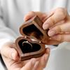 Vintage Wood Box Versatile Wedding Rings Box Charming Jewelry Presentation Box Wood Material Rings Accessories for Rings