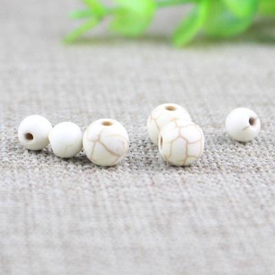 Круглые бусины-разделители цвета белой бирюзы для браслетов и ожерелий в виде Будды своими руками - 6/8 мм