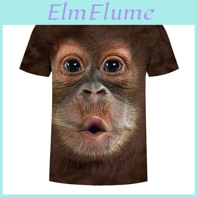 Tshirt Gorilla Monkey 3d Mens Digital Printed Short Sleeve Top Summer Tees Shirts Mens