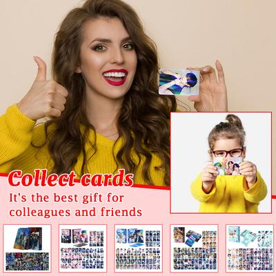 60 Лазерных карточек, Новая поддержка фанатов, Маленькая карточка, Флэш-карточка с защитой от царапин, Двусторонняя LOMO-карточка