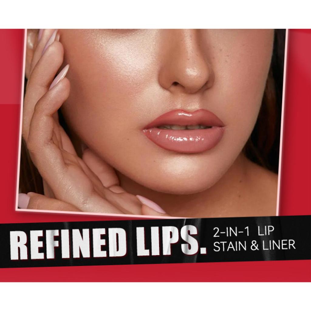 Matte Lip Liner, Water Resistant & Smudge-proof, Pigmented Color for Daily Casual, Office, or Party Use