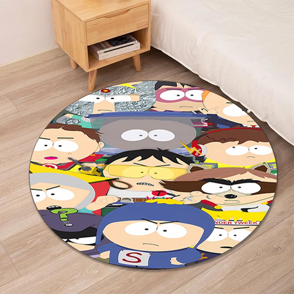 South Park Printed Round Rug Carpet Chair Rug Area Rug Entryway Doormats,for Office Chair Living Room Bedroom Kitchen Room.