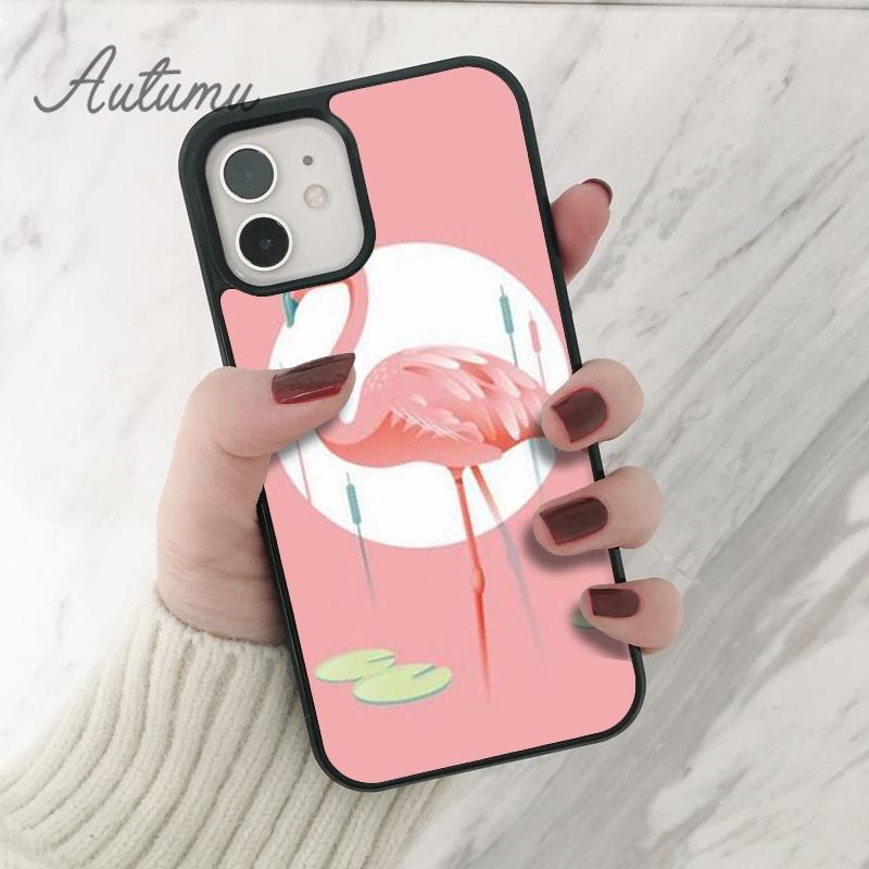 Чехол для телефона с изображением фламинго для iPhone 11, 12, 13, 14 Pro Max mini X XR XS SE 2020 5, 6S, 7, 8 Plus, Samsung Galaxy S21 S22, чехол