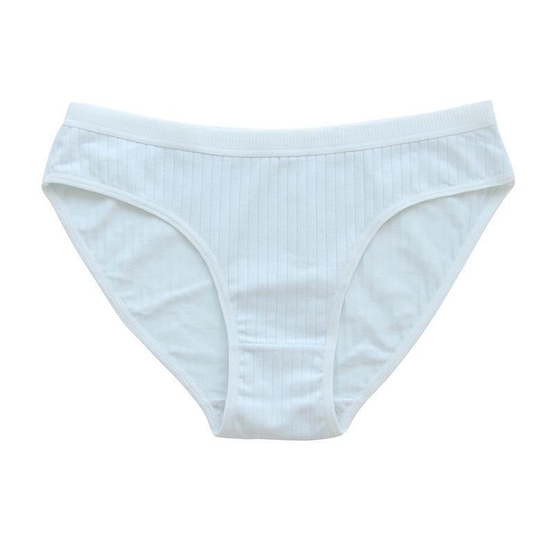 Cotton Women's Plus Size Underwear Mid Waist Briefs Solid Color Women's Triangle Underwear Panties