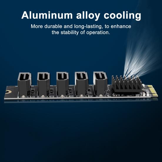 Адаптерная карта M.2 B-Key на SATA3 SSD B-KEY SATA на SATA 3.0 6 Гбит/с 5 портов Адаптер-конвертер Карта расширения для жесткого диска