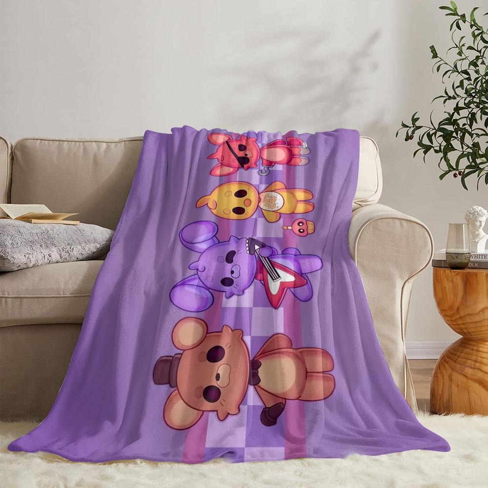 GUOYU Blanket FfNAFS At Freddys Throw Soft Flannel Throw Summer Blanket Lightweight Cozy Nap Blanket for Sofa Bed Travel