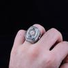 Кольцо с печатью султана Сулеймана 925K с бирюзовым камнем - величественная элегантность и историческое значение - кольцо турецкой ручной работы