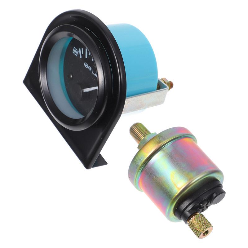 Oil Pressure Gauge 52Mm Automotive Oil Press Gauge Kit Accurate Reading Easy Install ABS Plastic Iron High Precision 12V