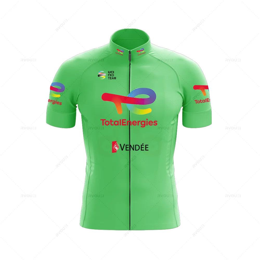 Total Energies 2025 Summer Profession Cycling Sweatshirt Set Men's Short Sleeve Jersey Cycling Clothing Bicycle Maillot Ciclismo