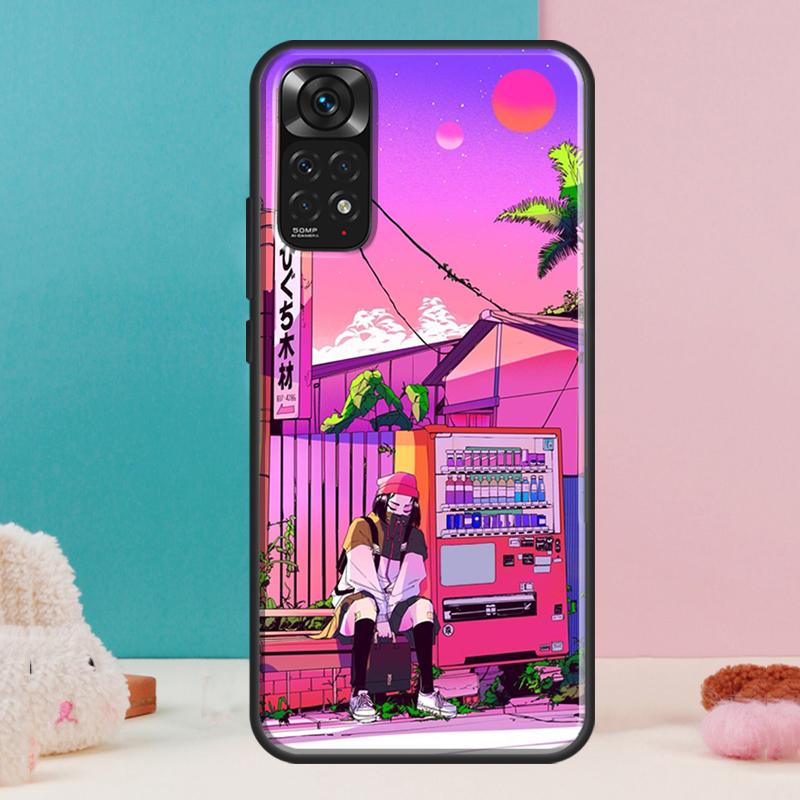 Чехол Vaporwave Glitch Anime для Xiaomi Redmi Note 14 12 11 9 10 13 Pro 9S 10S 11S 12S Redmi 13C 10C 12C 14C