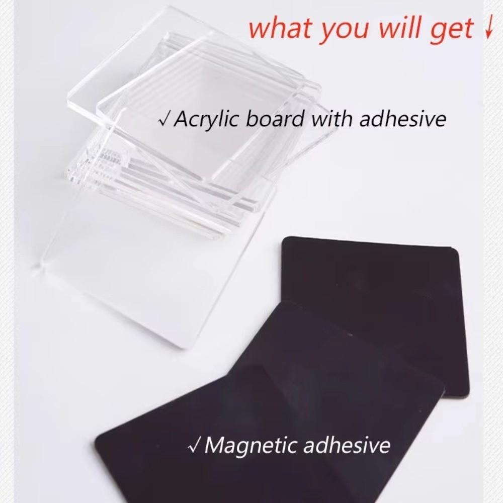 Transparent Refrigerator Magnets 3×5cm Photo Frame Acrylic Fridge Magnets Home Decoration