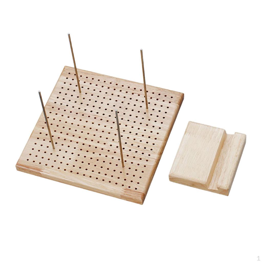 Доска для вязания крючком Вязание со булавками Деревянная перфорированная доска 8 дюймов для