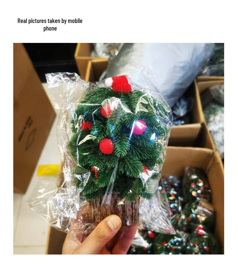 20cm Mini Christmas Tree Ornament for Desktop Decor and Gifts