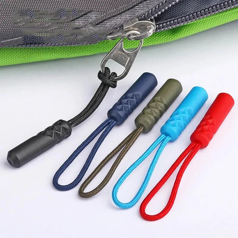 10 Pcs/set 10 Color Zippers Pull Puller End Fit Rope Tag Replacement Clip Broken Buckle Fixer Suitcase Tent Backpack Zipper Cord