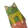 Деревянная ручная резьба, фигурка кошки, художественное украшение котенка, деревенская коллекционная скульптура китти, уникальное настольное украшение, подарок на день рождения для друзей, кошка