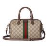 Gucci Кожаная сумка-тоут через плечо с логотипом Ophidia, средняя, женская, коричневая 836825-FAE0J-9867