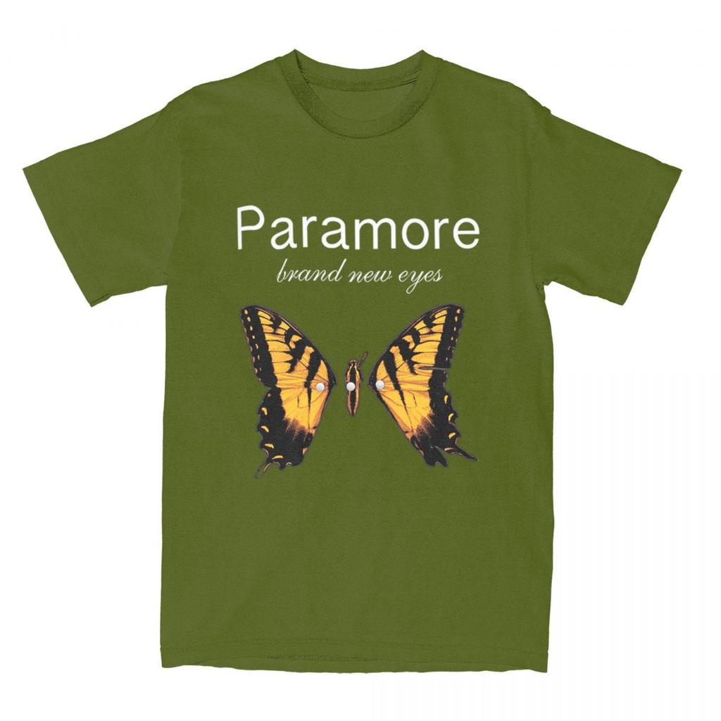 Мужские Женские Футболки Paramore с Логотипом Бабочки Винтажные Хлопковые Футболки Футболки Одежда с Принтом